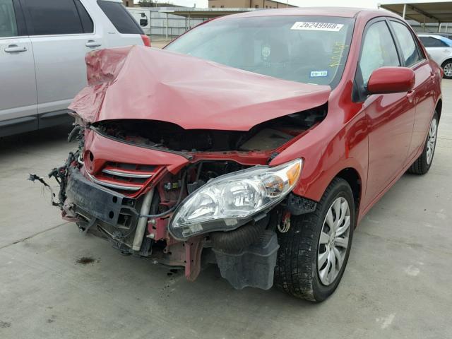 5YFBU4EE8DP129706 - 2013 TOYOTA COROLLA BA MAROON photo 2