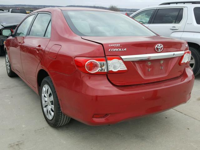 5YFBU4EE8DP129706 - 2013 TOYOTA COROLLA BA MAROON photo 3