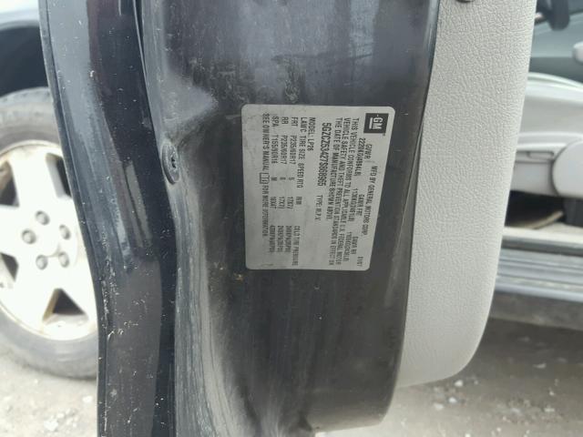 5GZCZ53427S868965 - 2007 SATURN VUE BLACK photo 10