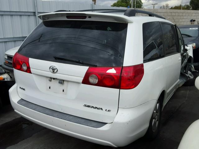 5TDZK23C28S138702 - 2008 TOYOTA SIENNA CE WHITE photo 4