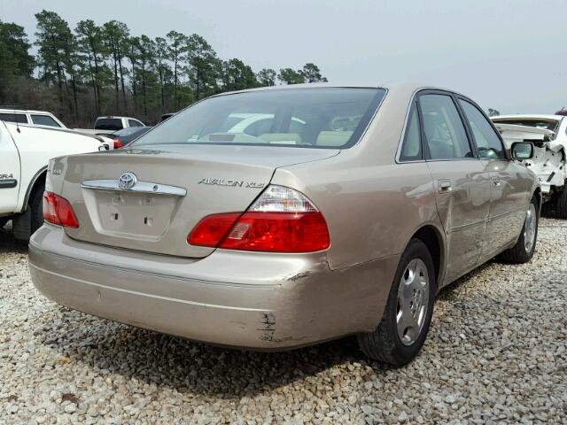 4T1BF28B03U312840 - 2003 TOYOTA AVALON XL GOLD photo 4