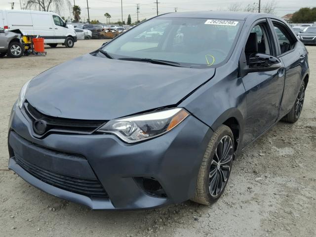 5YFBURHE8FP304788 - 2015 TOYOTA COROLLA L GRAY photo 2