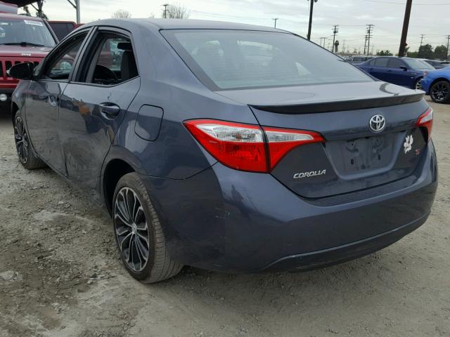 5YFBURHE8FP304788 - 2015 TOYOTA COROLLA L GRAY photo 3