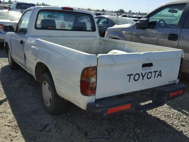 4TANL42N2TZ182244 - 1996 TOYOTA TACOMA WHITE photo 3