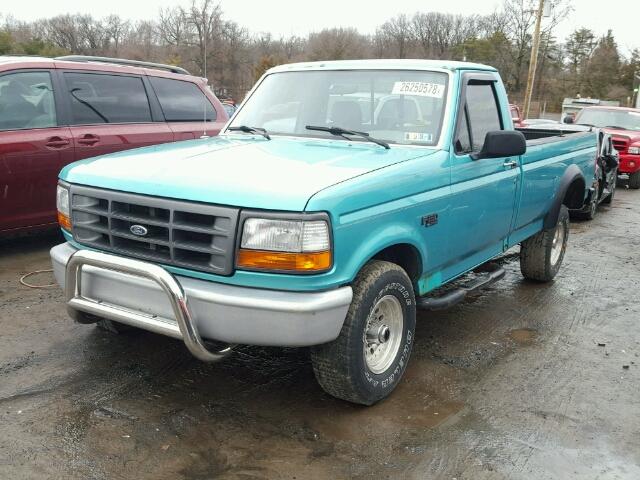 1FTEF14Y0RNB64293 - 1994 FORD F150 TEAL photo 2