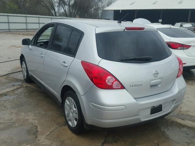 3N1BC1CP9CK202527 - 2012 NISSAN VERSA S SILVER photo 3