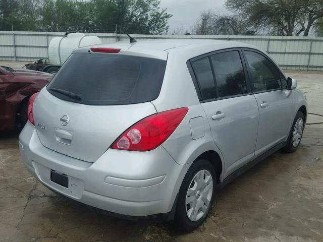 3N1BC1CP9CK202527 - 2012 NISSAN VERSA S SILVER photo 4