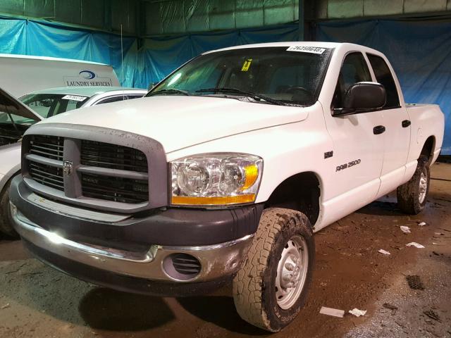 1D7KS28D46J244734 - 2006 DODGE RAM 2500 S WHITE photo 2