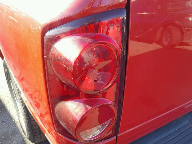 1D7HA18227J522747 - 2007 DODGE RAM 1500 S RED photo 9