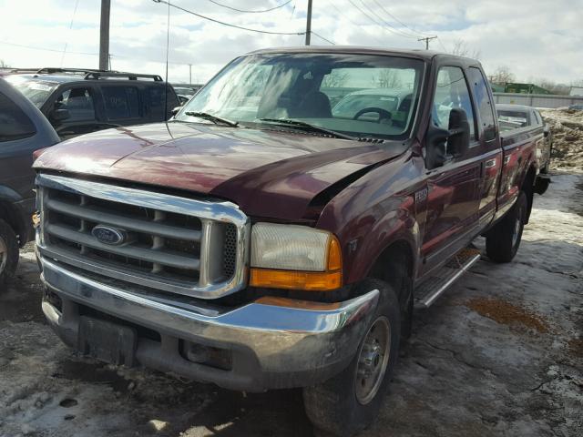 1FTNX21L2XEC87053 - 1999 FORD F250 SUPER MAROON photo 2