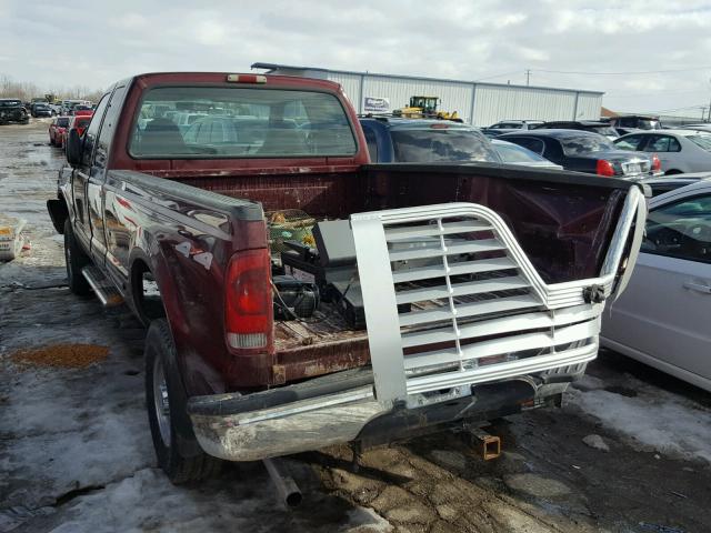 1FTNX21L2XEC87053 - 1999 FORD F250 SUPER MAROON photo 3