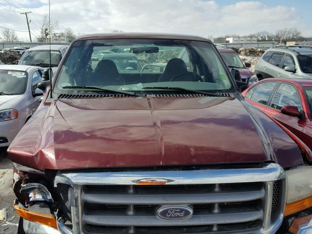 1FTNX21L2XEC87053 - 1999 FORD F250 SUPER MAROON photo 7