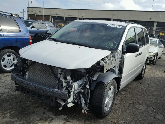 1D8HN44H88B127558 - 2008 DODGE GRAND CARA WHITE photo 2