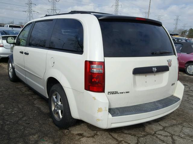 1D8HN44H88B127558 - 2008 DODGE GRAND CARA WHITE photo 3