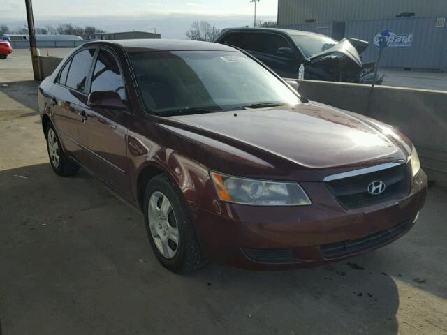 5NPET46C68H400245 - 2008 HYUNDAI SONATA GLS MAROON photo 1