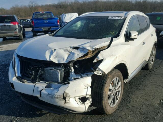 5N1AZ2MH9GN102895 - 2016 NISSAN MURANO S WHITE photo 2