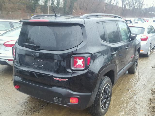 ZACCJBCT2GPE28362 - 2016 JEEP RENEGADE T BLACK photo 4