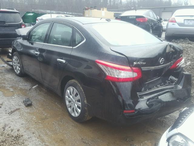 3N1AB7AP2FL680744 - 2015 NISSAN SENTRA S BLACK photo 3