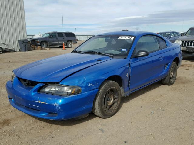 1FAFP4049WF125056 - 1998 FORD MUSTANG BLUE photo 2