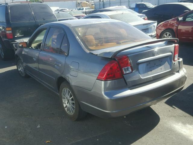 2HGES26715H594831 - 2005 HONDA CIVIC EX ნაცრისფერი ფოტო 3