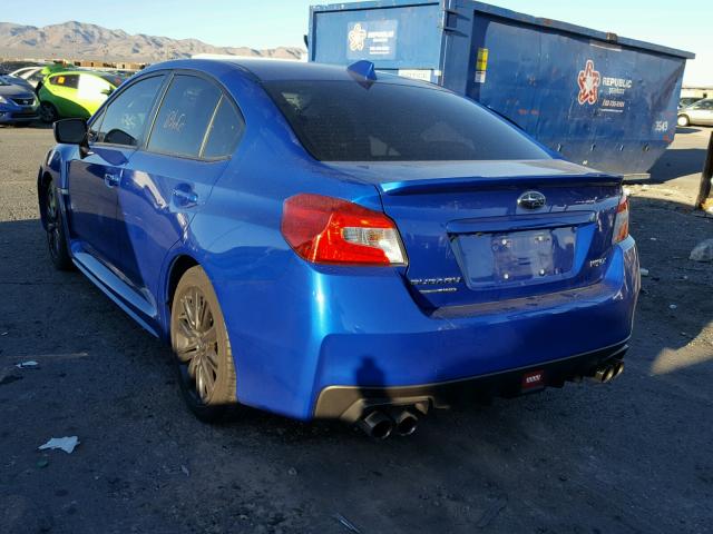 JF1VA1B67H9820860 - 2017 SUBARU WRX BLUE photo 3