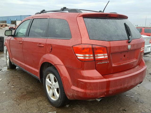 3D4GG57V69T165112 - 2009 DODGE JOURNEY SX RED photo 3