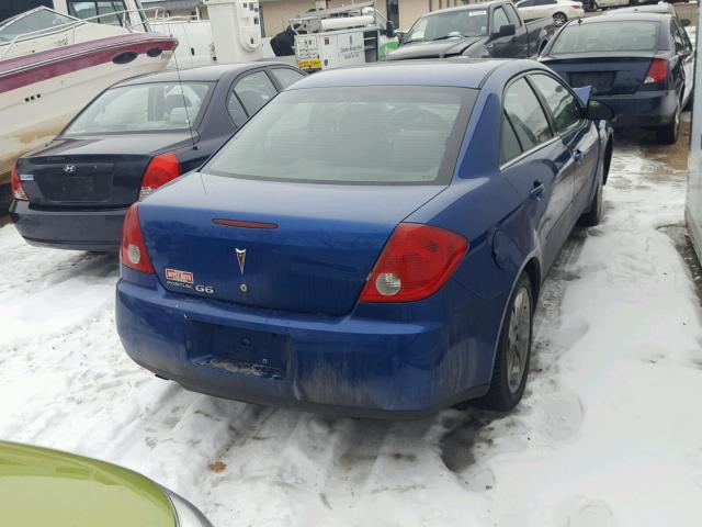 1G2ZG58B374235778 - 2007 PONTIAC G6 BASE BLUE photo 4