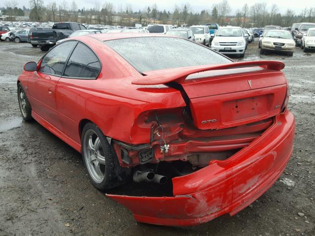 6G2VX12G94L254612 - 2004 PONTIAC GTO RED photo 3