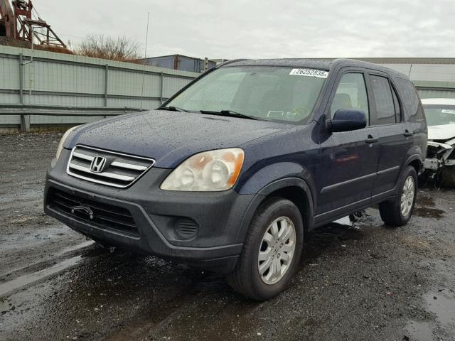 JHLRD78886C008209 - 2006 HONDA CR-V EX BLUE photo 2