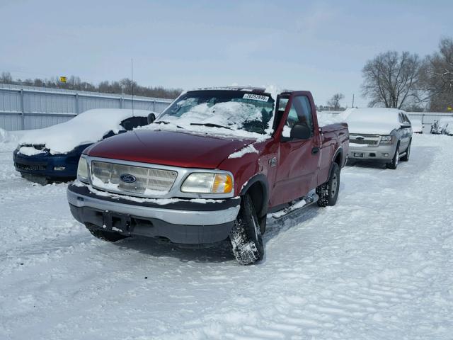 2FTPX18L22CA05808 - 2002 FORD F150 RED photo 2