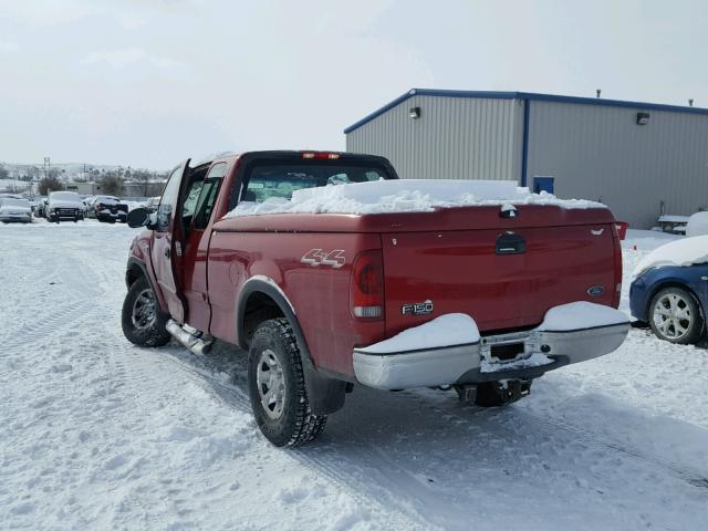 2FTPX18L22CA05808 - 2002 FORD F150 RED photo 3