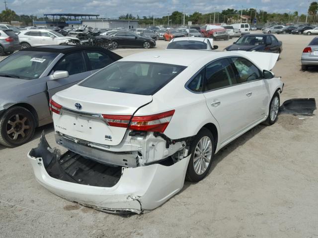 4T1BD1EB0FU036197 - 2015 TOYOTA AVALON HYB WHITE photo 4