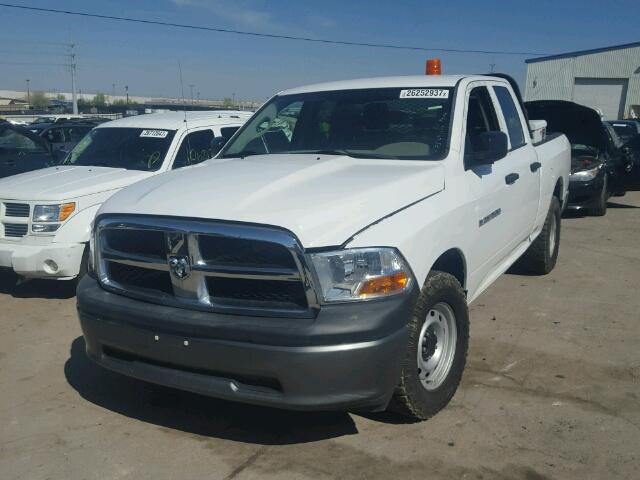 1D7RV1GP2BS693359 - 2011 DODGE RAM 1500 WHITE photo 2