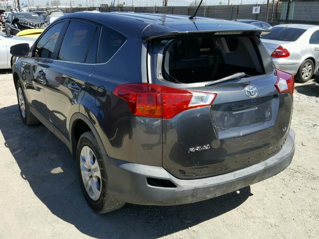 2T3ZFREV8DW019556 - 2013 TOYOTA RAV4 LE GRAY photo 3