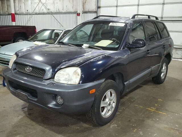 KM8SC73E94U807918 - 2004 HYUNDAI SANTA FE G BLUE photo 2