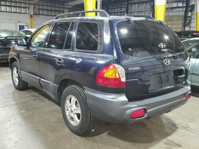 KM8SC73E94U807918 - 2004 HYUNDAI SANTA FE G BLUE photo 3