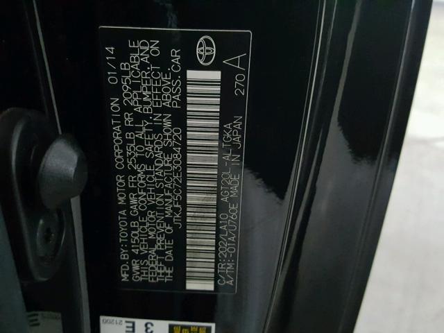 JTKJF5C72E3084720 - 2014 TOYOTA SCION TC შავი ფოტო 10