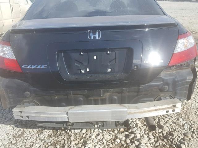 2HGFG12687H542290 - 2007 HONDA CIVIC LX BLACK photo 9