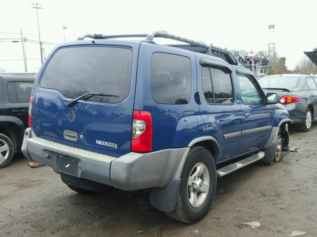 5N1ED28T84C681948 - 2004 NISSAN XTERRA XE BLUE photo 4