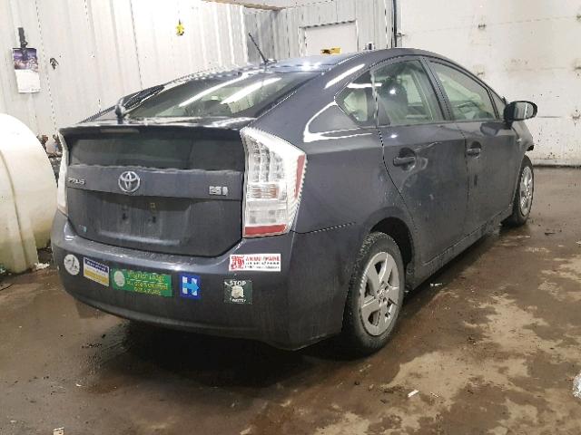 JTDKN3DU6B1465730 - 2011 TOYOTA PRIUS BLACK photo 4