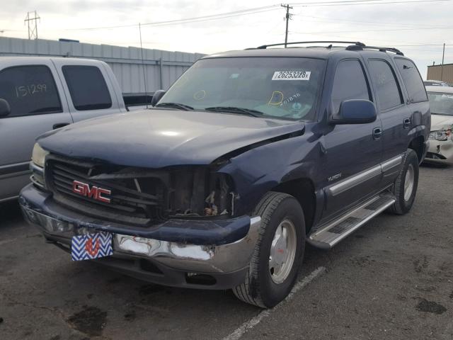 1GKEK13T81R201898 - 2001 GMC YUKON BLUE photo 2