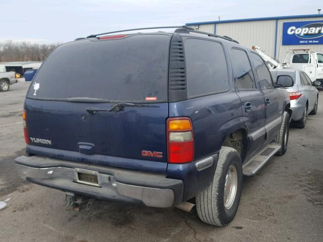 1GKEK13T81R201898 - 2001 GMC YUKON BLUE photo 4