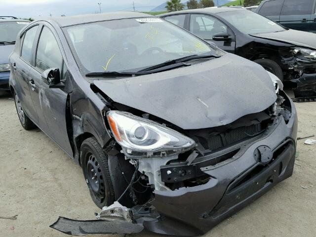 JTDKDTB33G1129506 - 2016 TOYOTA PRIUS C GRAY photo 1