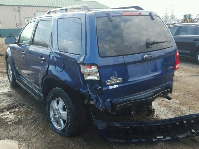 1FMCU93148KA65844 - 2008 FORD ESCAPE XLT BLUE photo 3