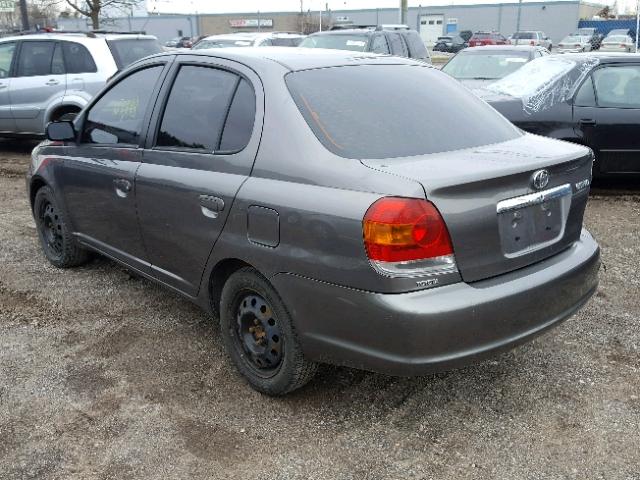 JTDBT123240321640 - 2004 TOYOTA ECHO GRAY photo 3