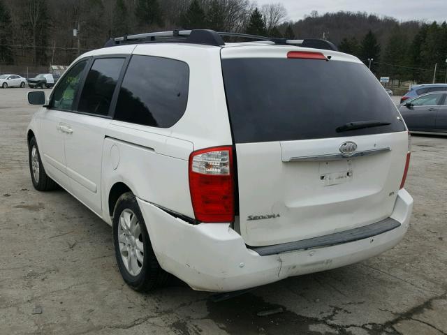 KNDMB233X66017987 - 2006 KIA SEDONA EX WHITE photo 3