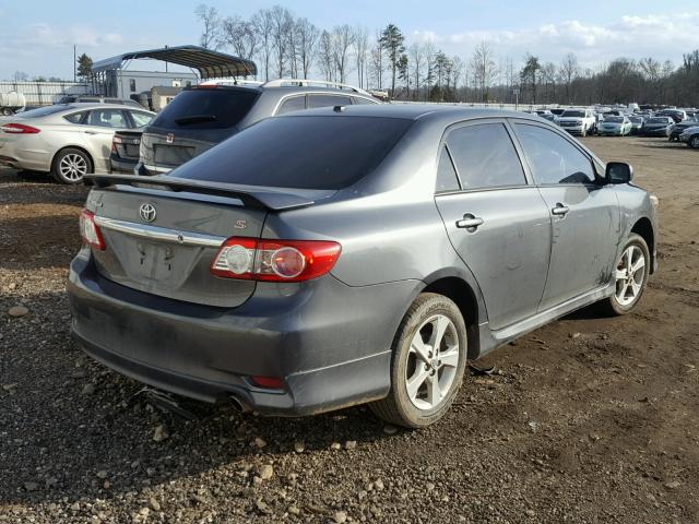 2T1BU4EE4BC713582 - 2011 TOYOTA COROLLA BA GRAY photo 4