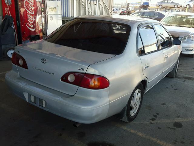 1NXBR12E31Z514427 - 2001 TOYOTA COROLLA CE SILVER photo 4