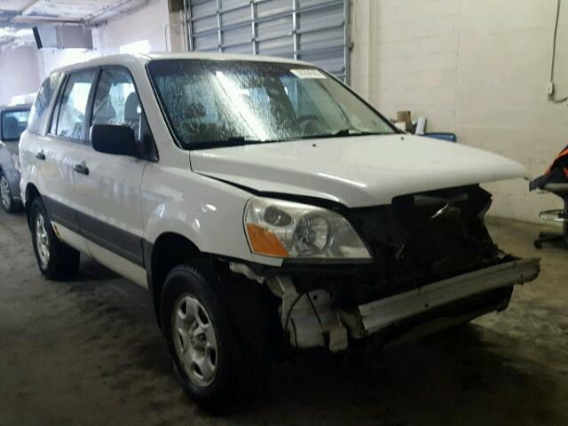 2HKYF18105H552709 - 2005 HONDA PILOT LX WHITE photo 1