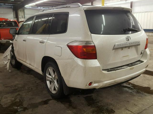 JTEDK3EH3A2158751 - 2010 TOYOTA HIGHLANDER WHITE photo 3